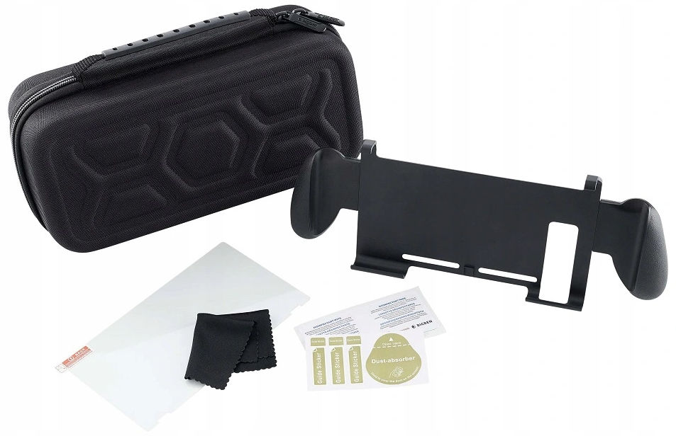 Pack Accessoires Switch 3 en 1 Pochette Rigide L + Grip Stand + Protège écran Bigben Audio