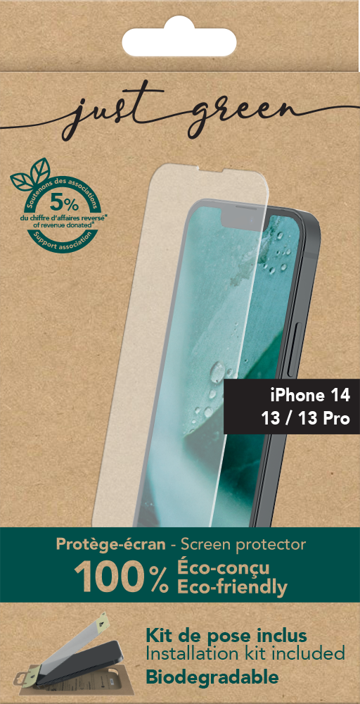Protège écran plat en verre trempé pour iphone 13 pro max bigben - Conforama