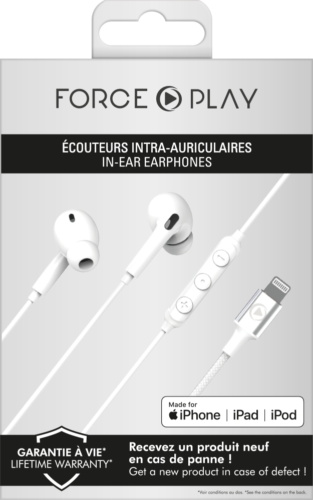 BigBen Kit main libre - Ecouteurs filaire avec micro pour iPhone