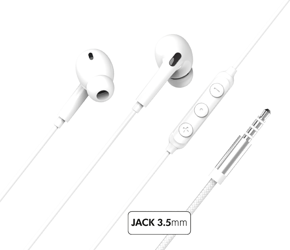 Écouteurs Filaires Jack 3.5mm Son HD Bouton Multifonction Samsung