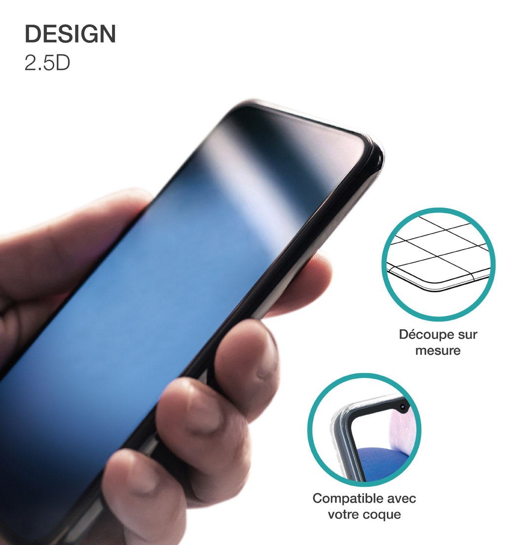 Force Glass Verre Trempé pour Samsung Galaxy A52 / A52s et A53 5G Dureté  9H+ Biseauté Garantie à vie Noir - Protection écran - LDLC