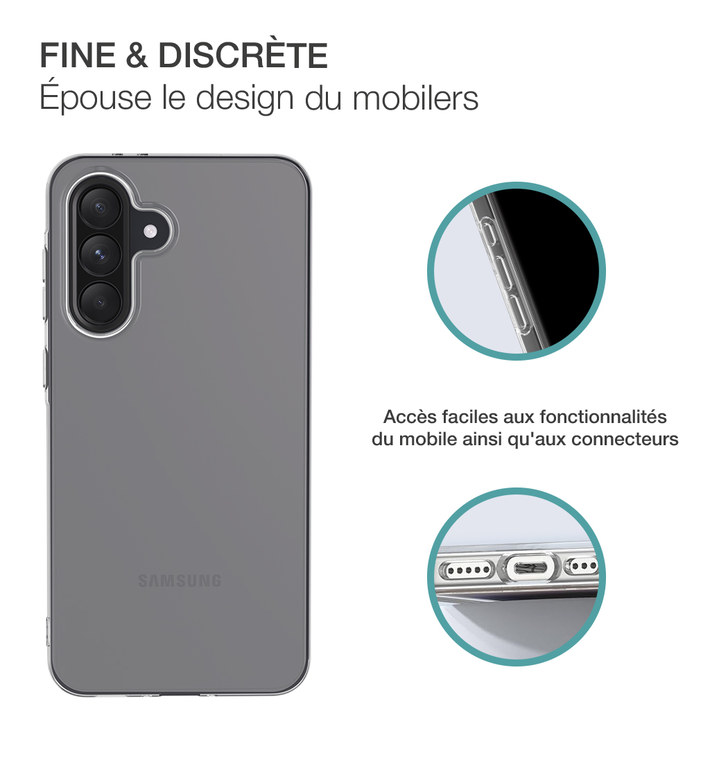 Image secondaire de Coque Samsung Galaxy A36 5G / A56 5G Souple Transparente Bigben