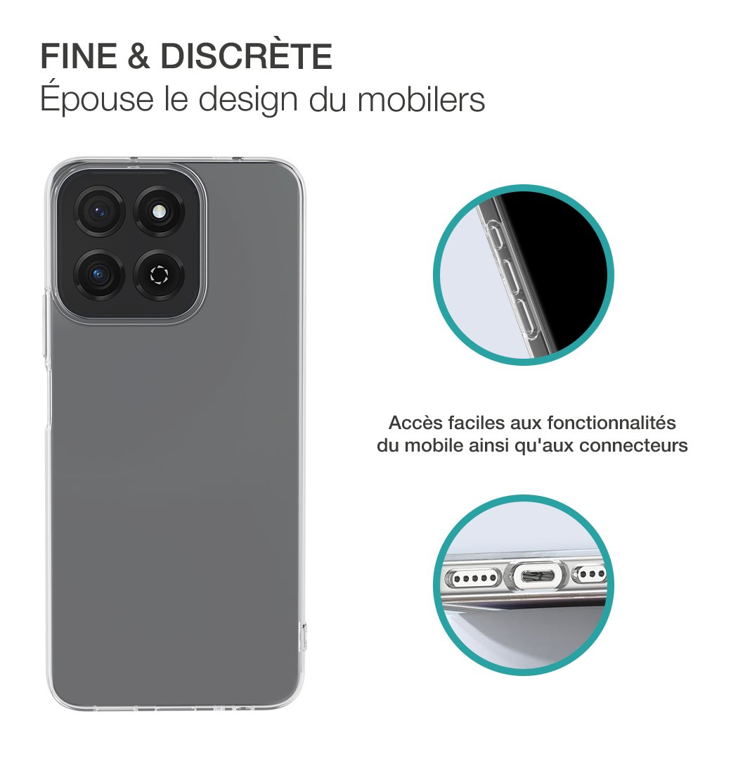 Image secondaire de Coque Honor 200 Smart Souple Transparente Bigben