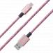 USB A to USB C Woven Cable 2m 3A Pink Bigben