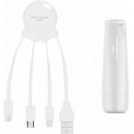Xoopar white powerbank with octopus cable