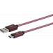 Câble Tissé USB A/USB C 2m 3A Rouge Burgundy Bigben