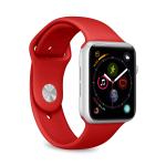 2 Pack Apple Watch 38-40mm Silicone Icon Strap 38 to 41mm Unique Size Red Puro