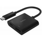 Adaptateur USB C vers HDMI 60W Power Delivery Noir Belkin