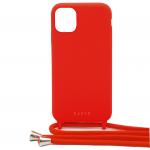 Coque Bandoulière iPhone 12 / 12 Pro Silicone Imperial Red Casyx