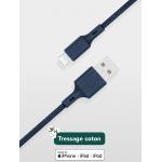 Câble Recyclable USB A/Lightning 2m Bleu Just Green