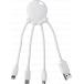 3 in 1 Octopus Cable - Eco-friendly USB A to Micro USB & USB C & Lightning White Xoopar