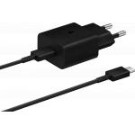 15W USB C PD Power Delivery Wall Charger + USB C to USB C Cable Black Samsung