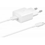 15W USB C PD Power Delivery Wall Charger + USB C to USB C Cable White Samsung