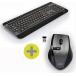 Pack Clavier Souris Bureau sans Fil Noir Port