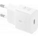 25W USB C PD GaN Wall Charger with cable 20% recycled materials White Samsung