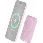 USB A+C + Wireless Charge 5W 5000mAh Powerbank Pink Bigben