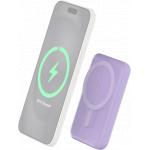 USB A+C + Wireless Charge 5W 5000mAh Powerbank Purple Bigben