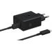 50W (15+35W) dual Universel Power Delivery Wall Charger + USB C cable Black Samsung