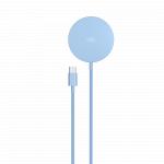 15W MagSafe Compatible Wireless Charger with USB C Cable Blue (without Charger) Force Power