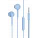 3.5mm Jack Earbud Earphones Reinforced design Blue - Lifetime Warranty Force Play