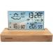 Alarm Clock Digital Display Weather station Light Wood