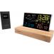 Alarm Clock Digital Display Weather station Black wood