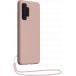 Coque Samsung G A32 5G Silicone + dragonne assortie Rose nude Bigben