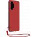 Coque Samsung G A32 5G Silicone + dragonne assortie Rouge Bigben