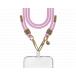 Universal Phone Strap Cord Pink with Gold details - Lifetime Warranty Force Case