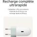 Chargeur maison USB C 45W Blanc Google