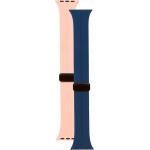 2-Pack Apple Watch 42-44-45-49mm Straps Silicone 155 to 210mm Blue and Pink