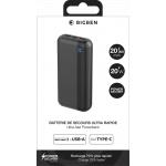 20000 mAh Power Delivery Powerbank 20W Black - 30% Recycled plastic Bigben