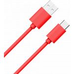 Câble USB A/USB C 1m 3A Rouge WOW